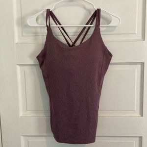 Black diamond tank top with built in bra